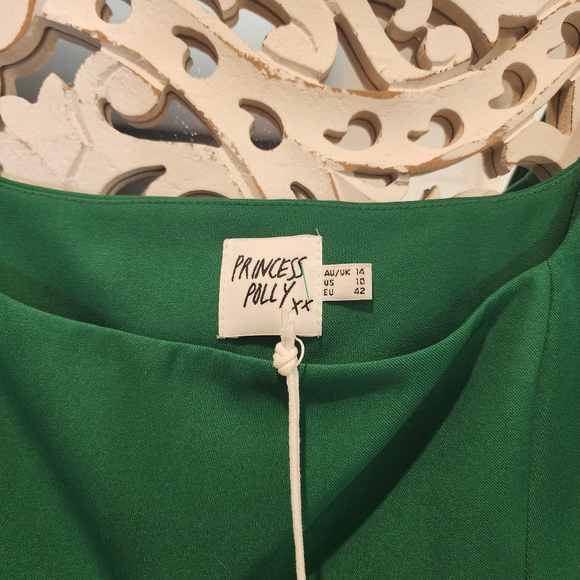 PRINCESS POLLY HUXLEY CROPPED TOP IN GREEN NWT SIZE 10 - Picture 9 of 12